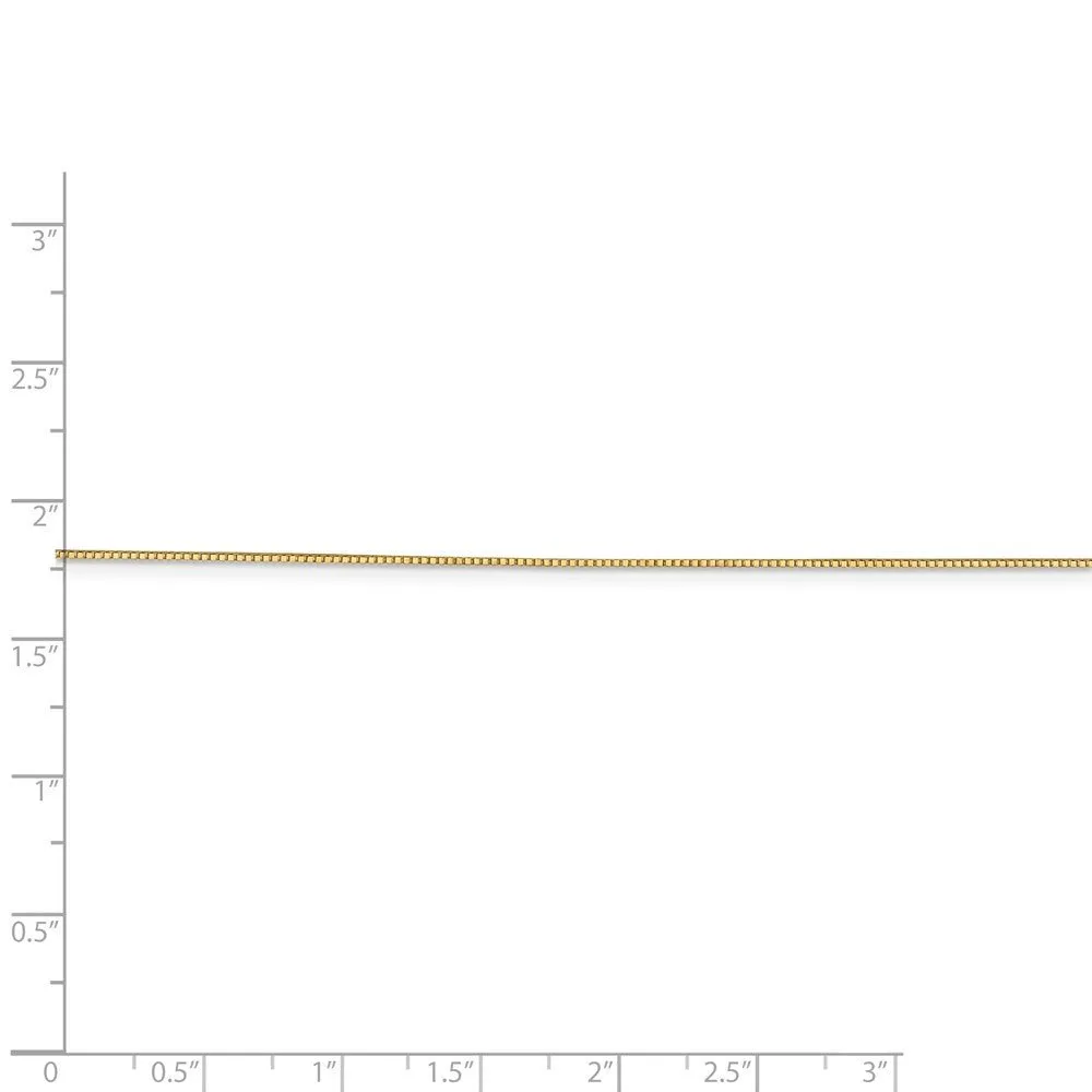0.7mm 14k Yellow Gold Box Chain w/Spring Ring Necklace