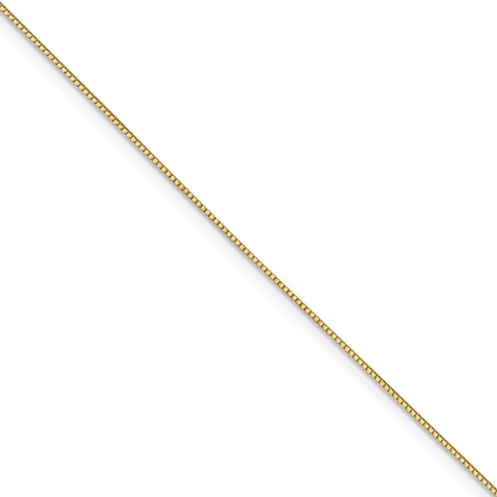 0.7mm 14k Yellow Gold Box Chain w/Spring Ring Necklace