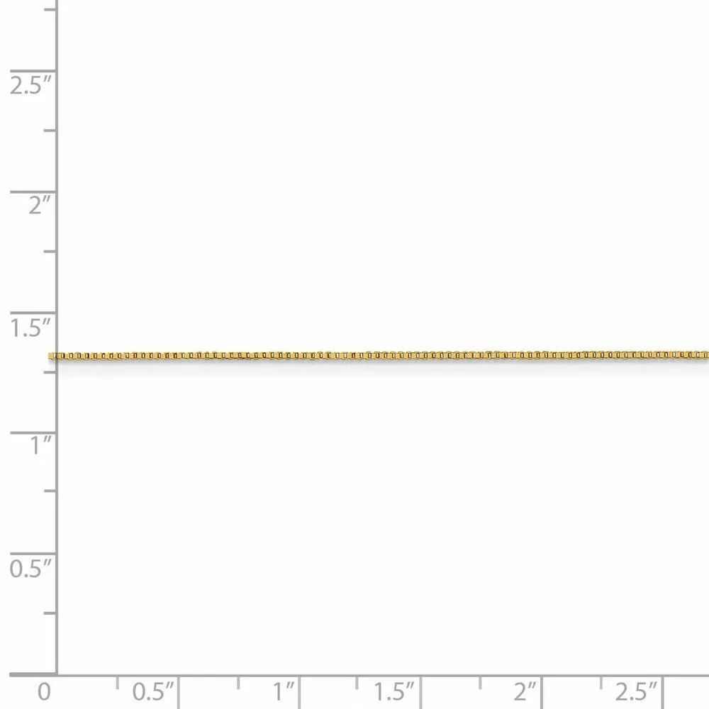 0.7mm 18k Yellow Gold Classic Box Chain Necklace