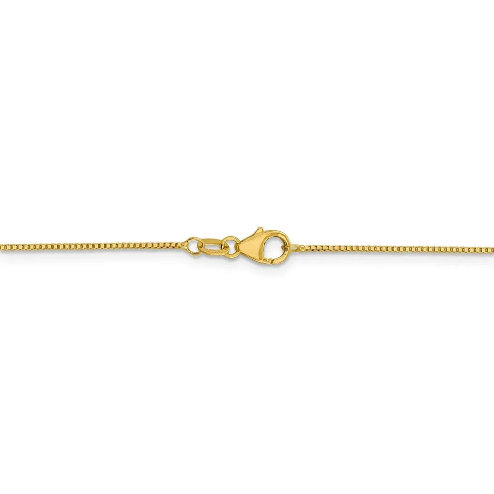 0.7mm 18k Yellow Gold Classic Box Chain Necklace