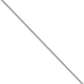 0.8mm 14k White Gold Diamond Cut Octagonal Snake Chain Necklace