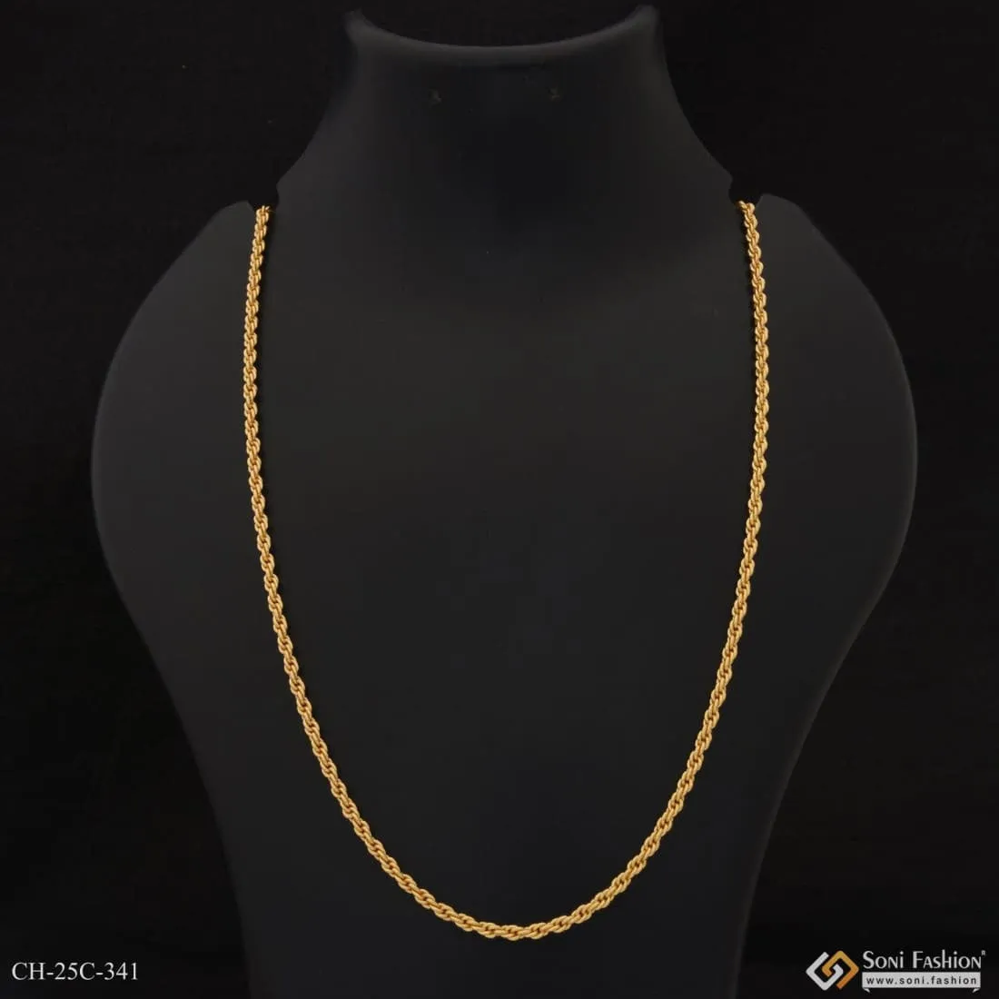 1 Gram Gold Plated Expensive-Looking Design High-Quality Chain for Men - Style C341