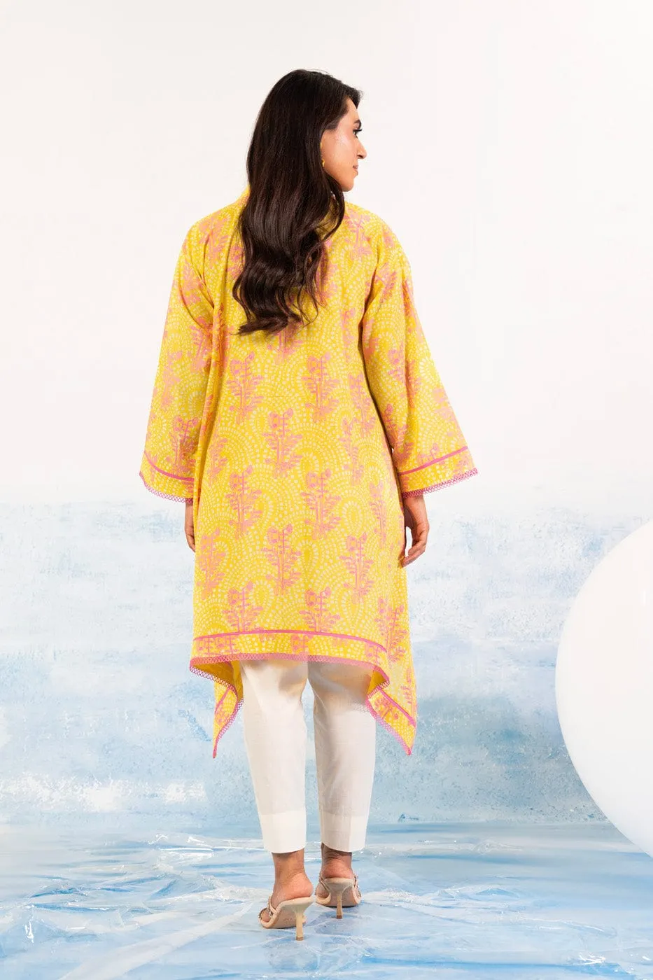 1 Pc Printed Silver Lawn Shirt 