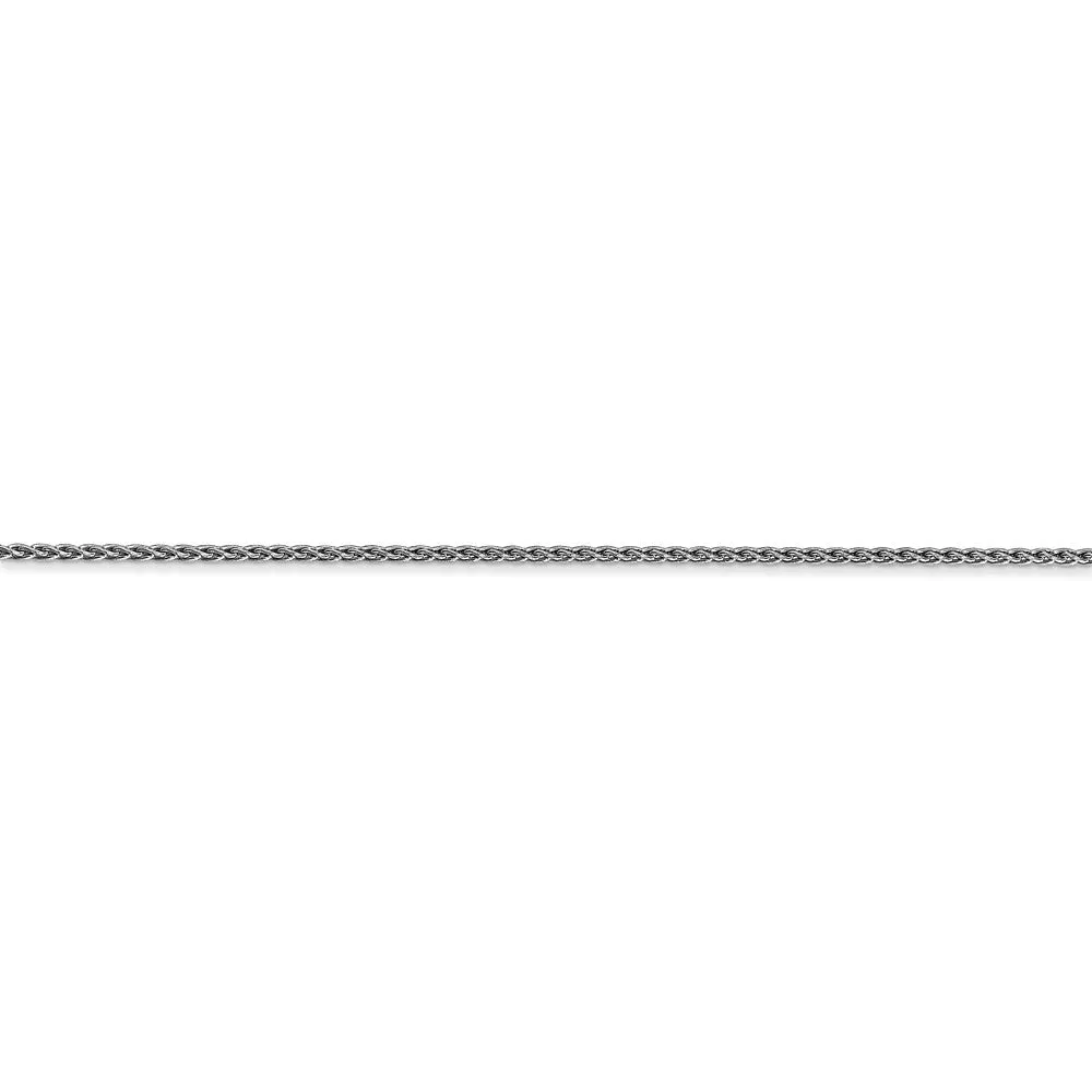1.2mm, 14k White Gold, Solid Parisian Wheat Chain Bracelet