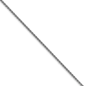 1.2mm, 14k White Gold, Solid Parisian Wheat Chain Necklace