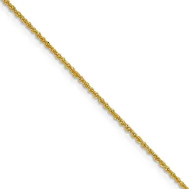 1.3mm 14k Yellow Gold Diamond Cut Fancy Singapore Chain Necklace