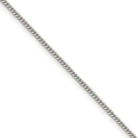 1.5mm Sterling Silver Solid Curb Chain Necklace
