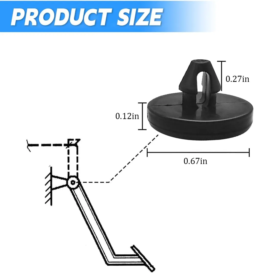 16PCS Car Brake Switch Stopper, OEM# 90541-06036 Vehicle Brake On Off Pedal Pad Stopper Replacement, Auto Interior Brake Clutch Stopping Accessories, Universal for Vehicles (Black)