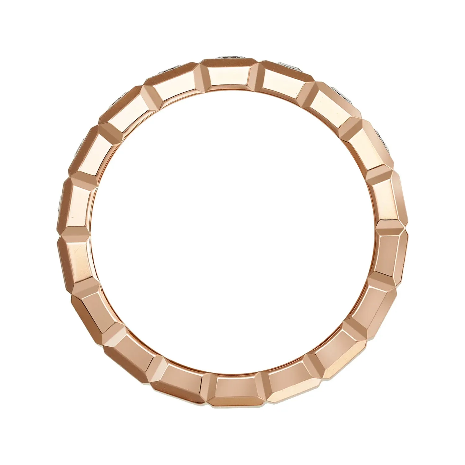 18ct Rose Gold Ice Cube Diamond Set Ring
