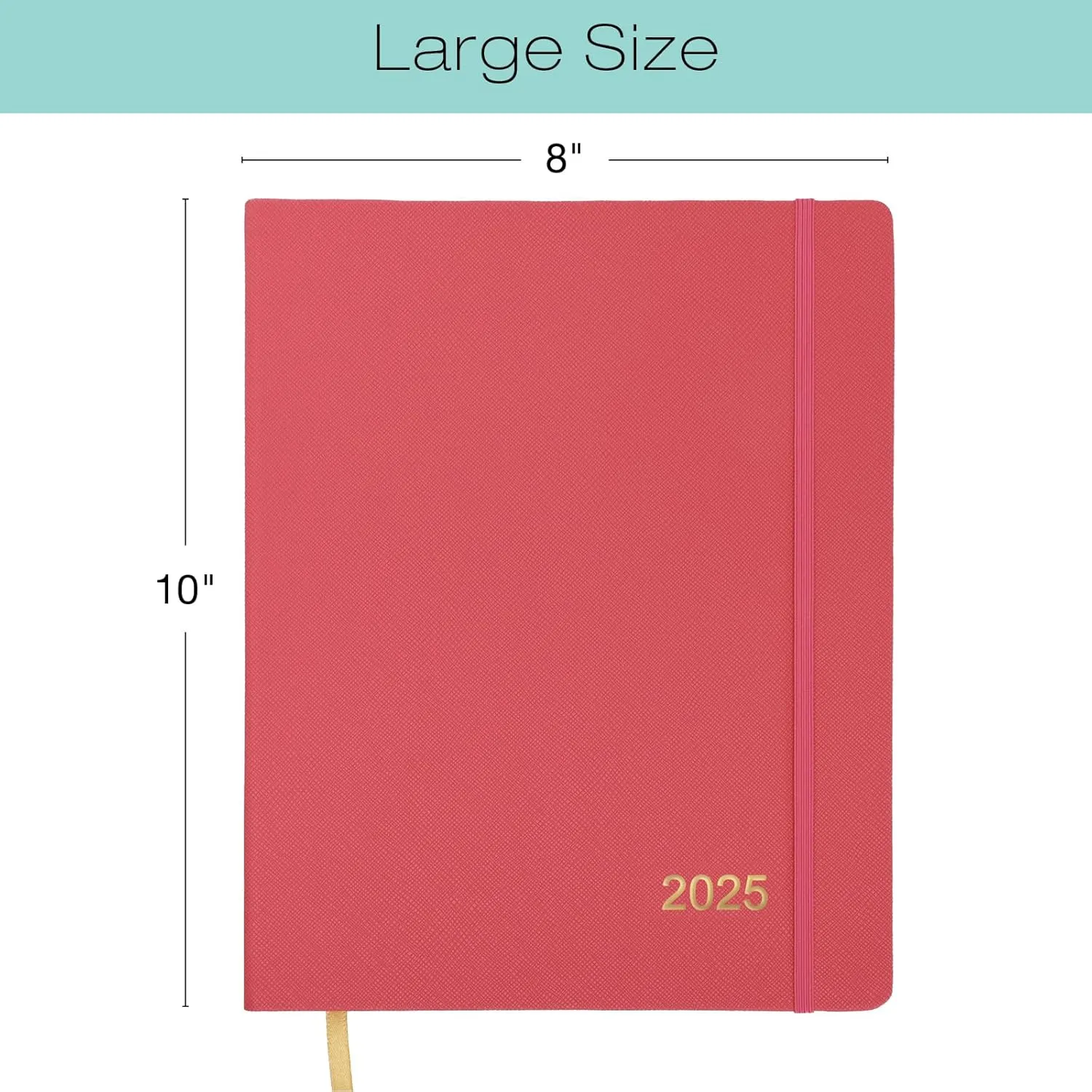 2025 Textured Cover Weekly Monthly Planner, 8"x10": 14 Months (November 2024 - December 2025) / 2025 Calendar / 2025 Weekly Calendar/Weekly Planner Organizer (Pink)