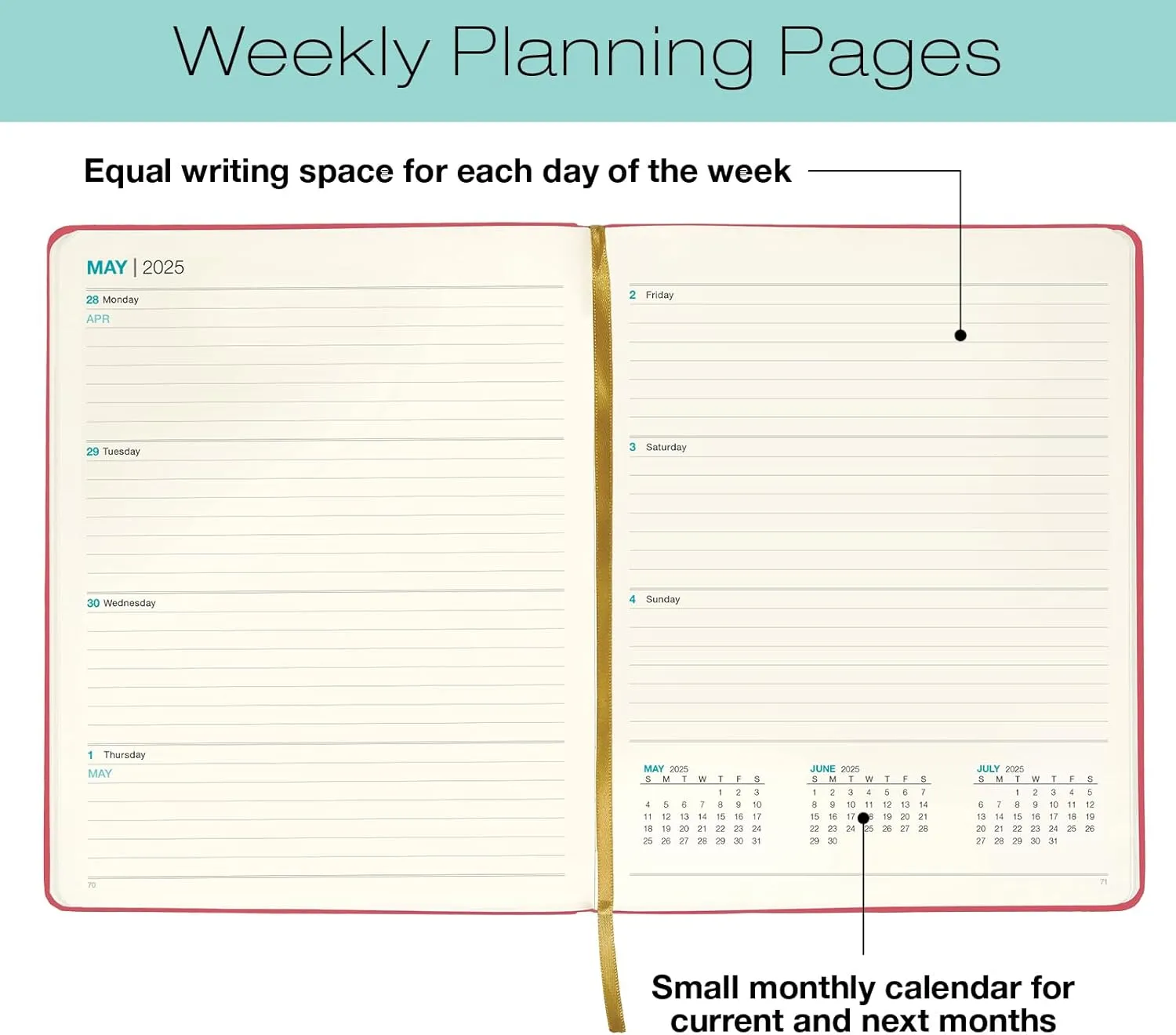 2025 Textured Cover Weekly Monthly Planner, 8"x10": 14 Months (November 2024 - December 2025) / 2025 Calendar / 2025 Weekly Calendar/Weekly Planner Organizer (Pink)