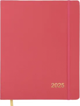 2025 Textured Cover Weekly Monthly Planner, 8"x10": 14 Months (November 2024 - December 2025) / 2025 Calendar / 2025 Weekly Calendar/Weekly Planner Organizer (Pink)