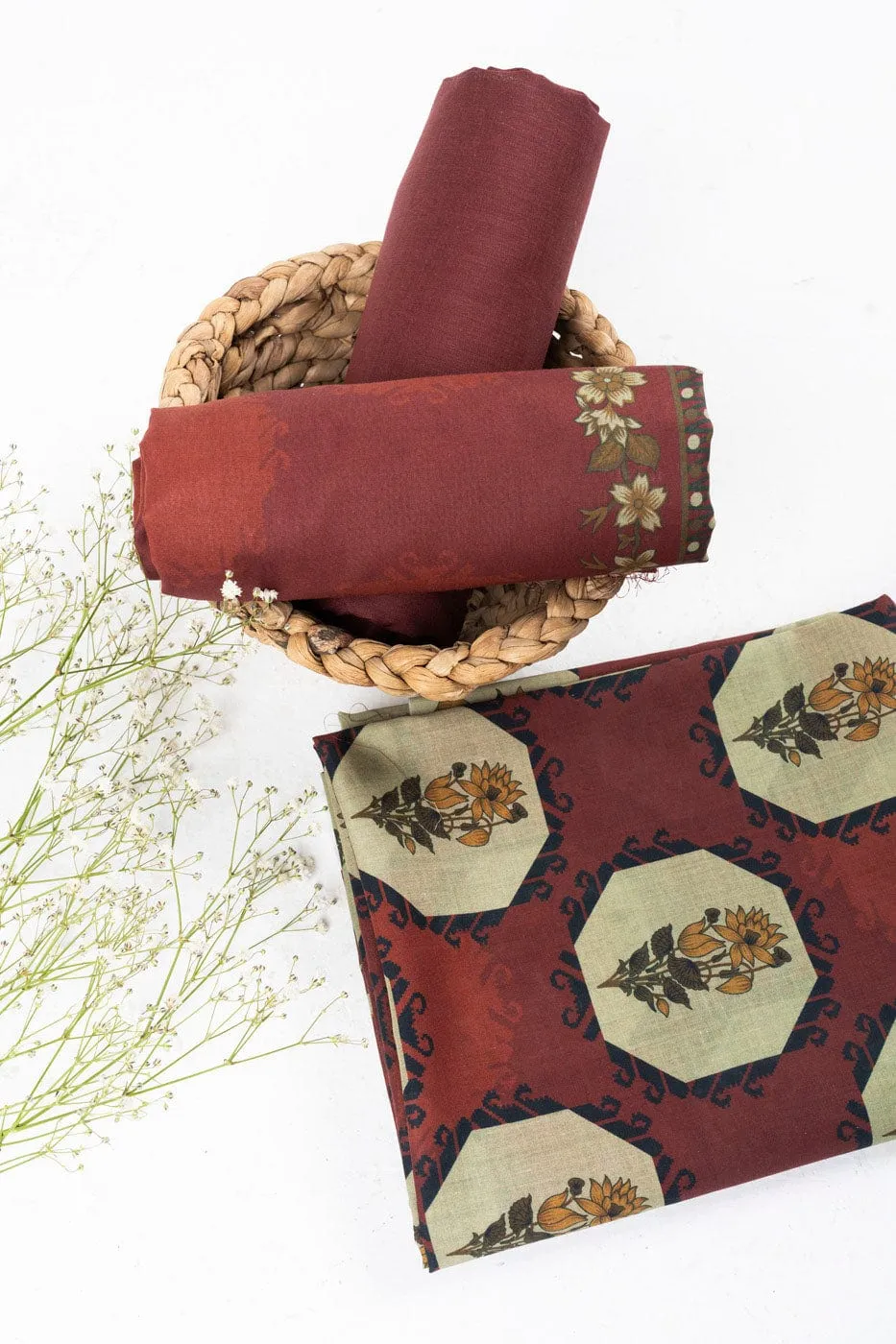 3 Pc Printed Lawn Suit With Lawn Dupatta