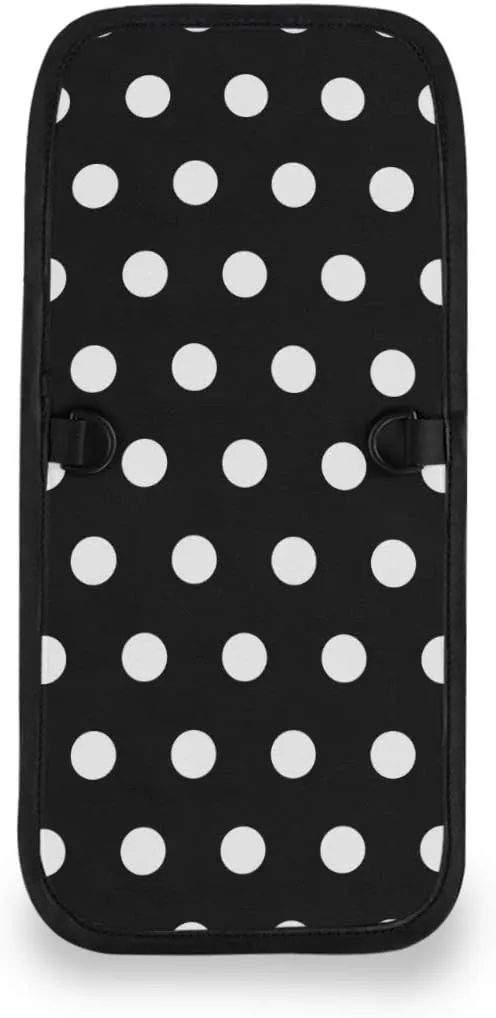 ALAZA White Polka Dot Black Small Crossbody Wallet Purse Cell Phone Bag Rfid Passport Holder with Credit Card Slots