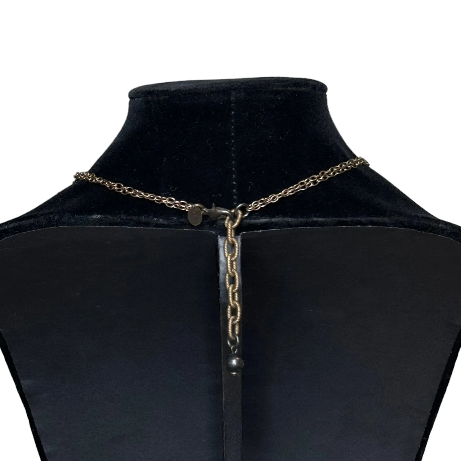 ANNIE COSTELLO BROWN Multi-Layered Metal & Leather Necklace
