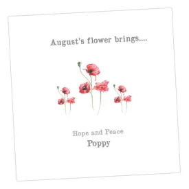 August Poppy Card