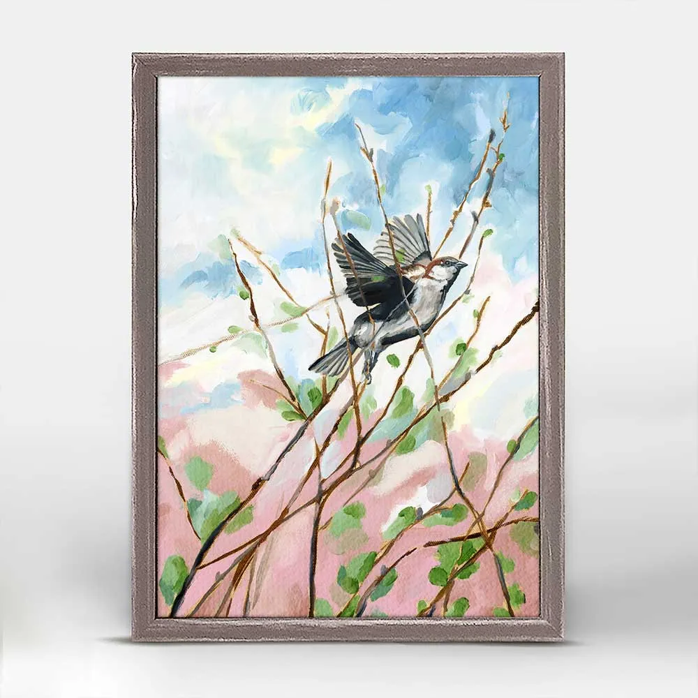 Avian Spotlight - Breaking Free Mini Framed Canvas