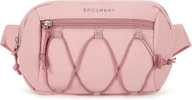 BAGSMART Fanny Packs for Women Small Belt Bag with Adjustable Strap Waist Pack for Running Workout Traveling Hiking, Light Pink