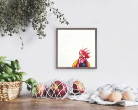 Be A Bright Chicken Mini Framed Canvas