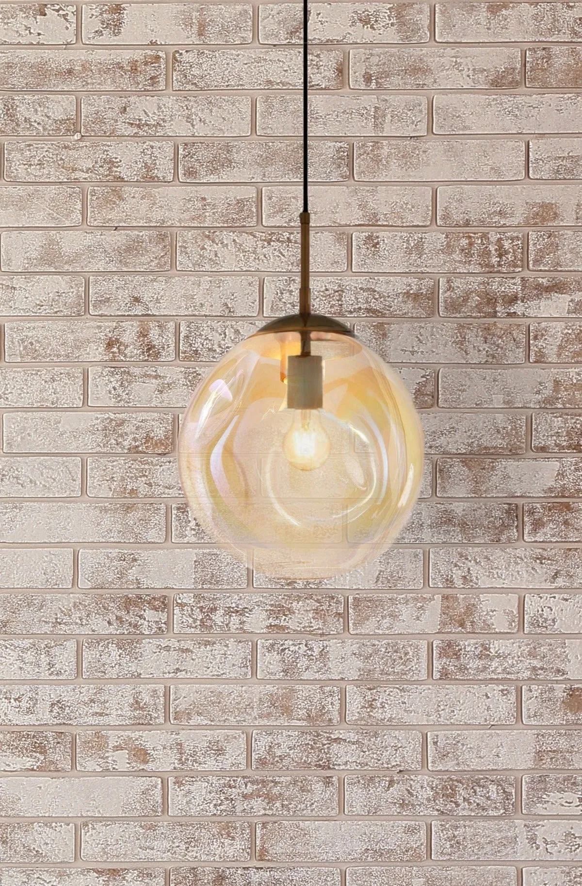 Beckrow Dimpled Glass Pendant Light