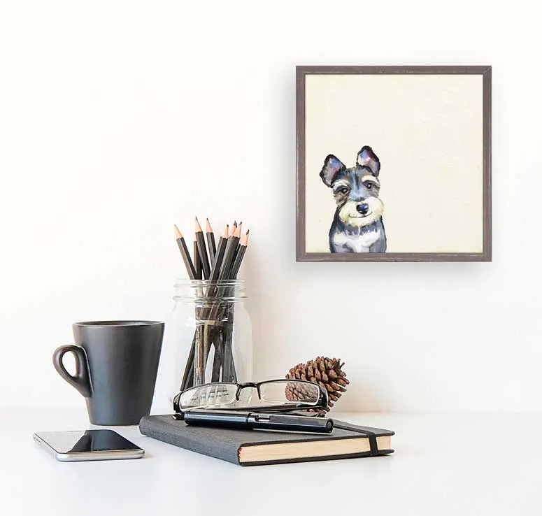 Best Friend - Schnauzer Mini Framed Canvas