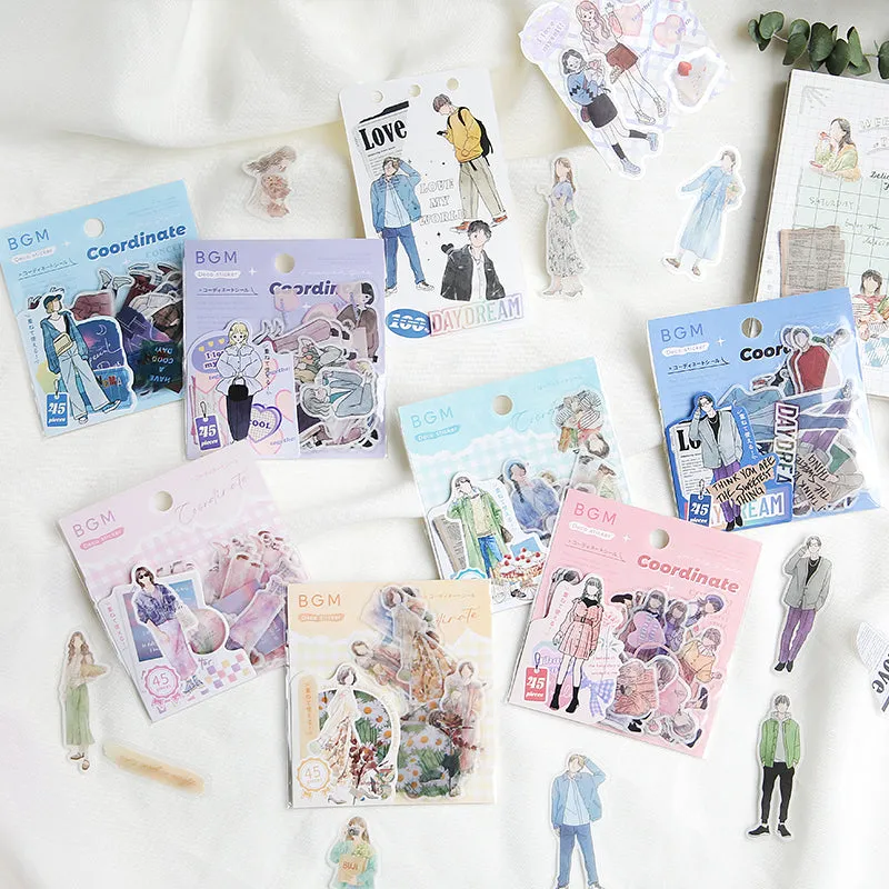 BGM Person Watercolor Pink Coordinating Sticker Seal