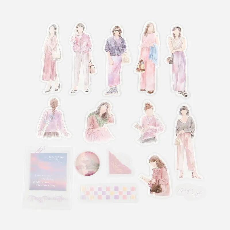 BGM Person Watercolor Pink Coordinating Sticker Seal