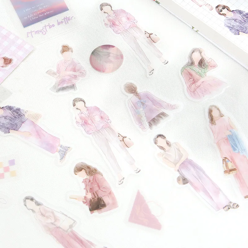 BGM Person Watercolor Pink Coordinating Sticker Seal