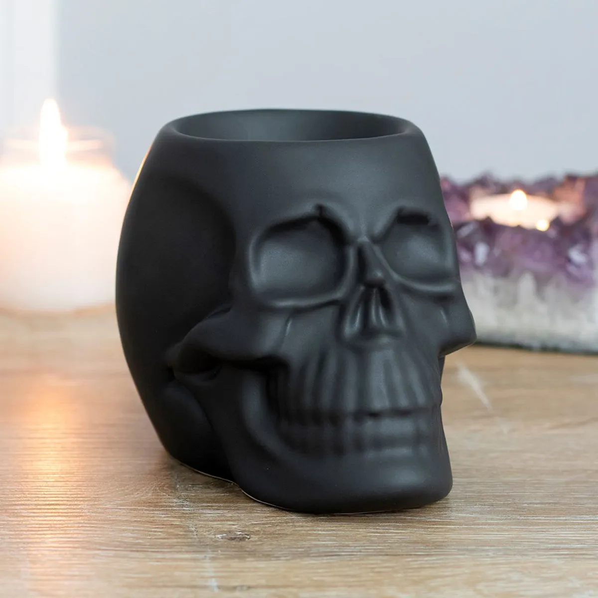 BLACK SKULL OIL BURNER - Skull Oil Burner