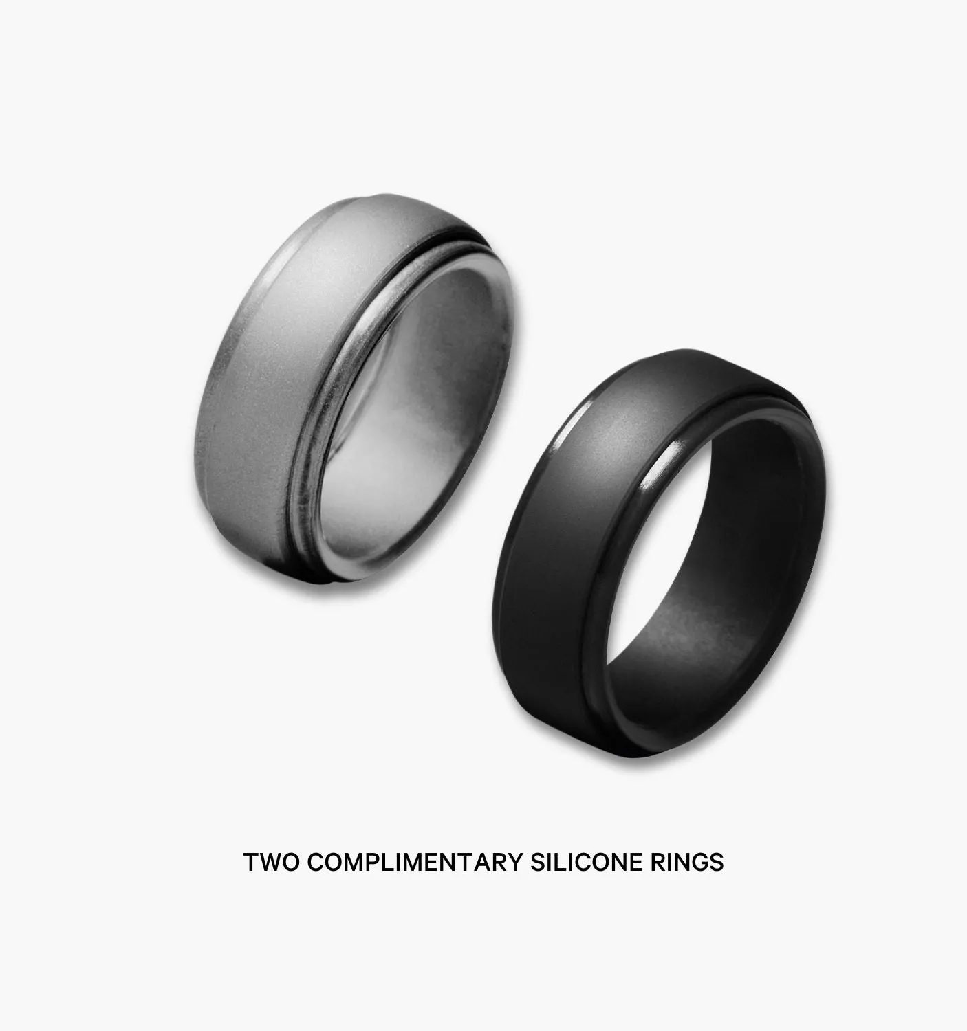 Black with Gold Accent Men's Wedding Ring