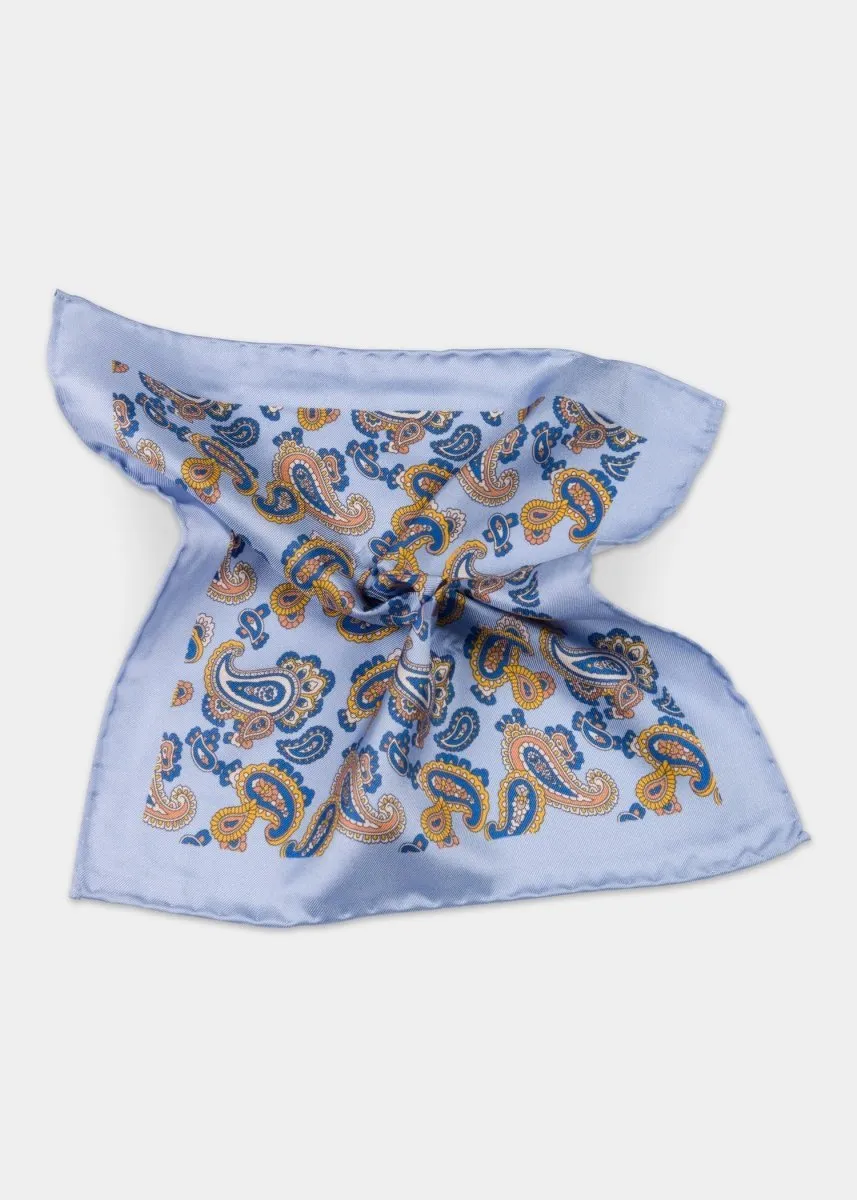 Blue Yellow Pocket Square
