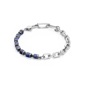 Bracelet Precious Fusion link chain blue-silver
