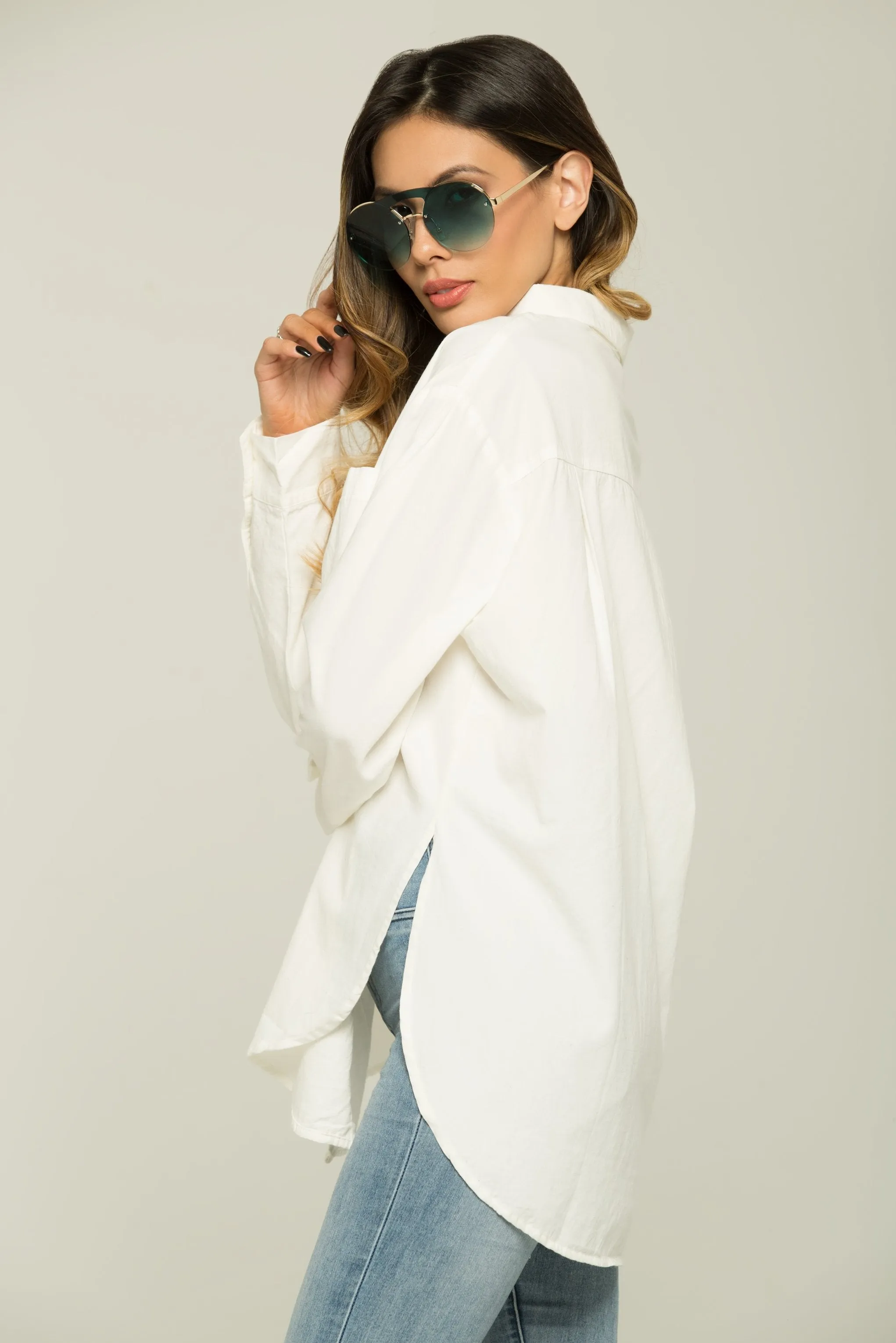 Bright White Button-up Shirt