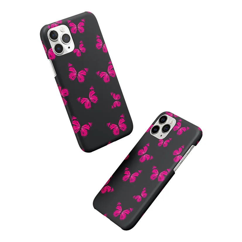 Butterfly Burst Black Phone Cover | Matte Case