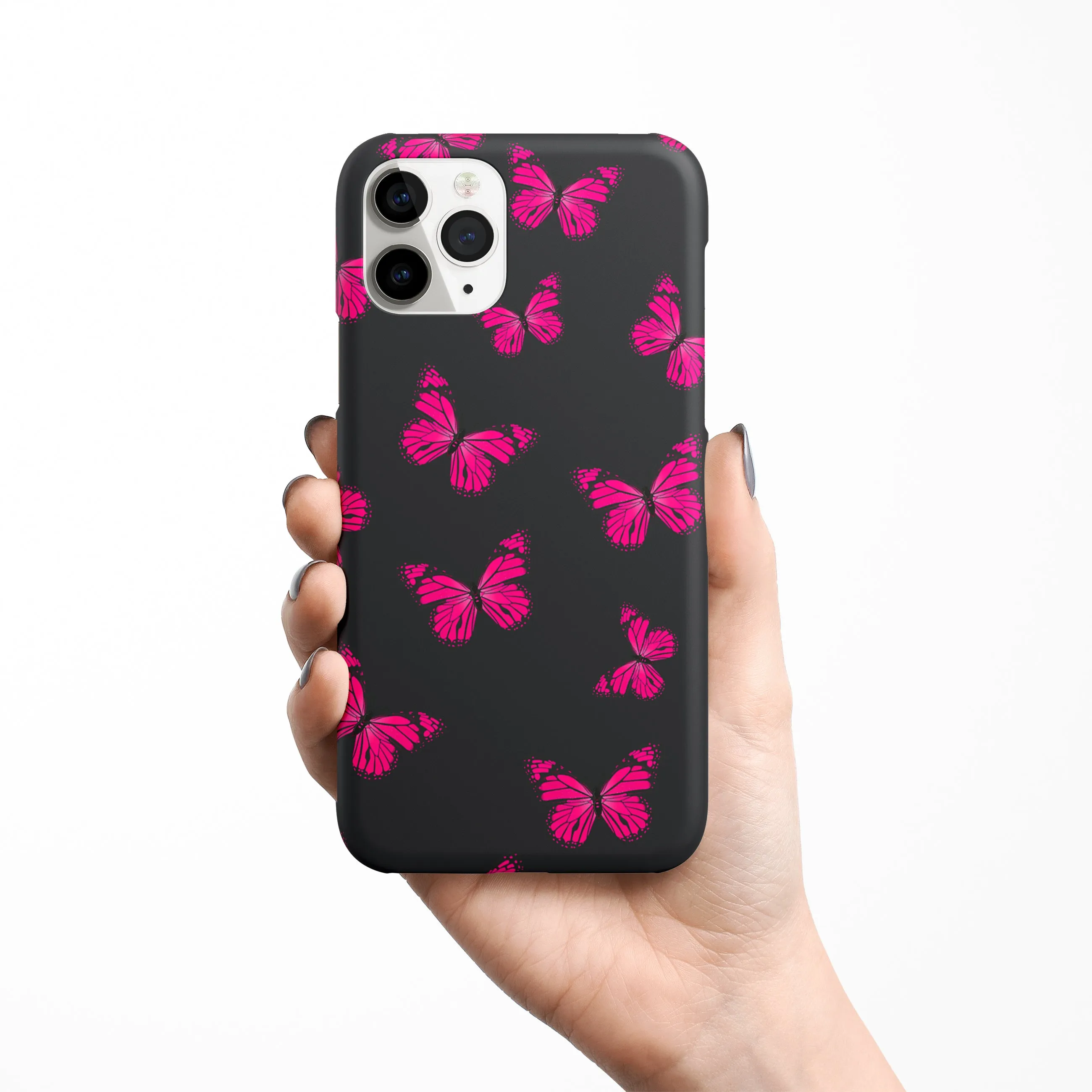 Butterfly Burst Black Phone Cover | Matte Case