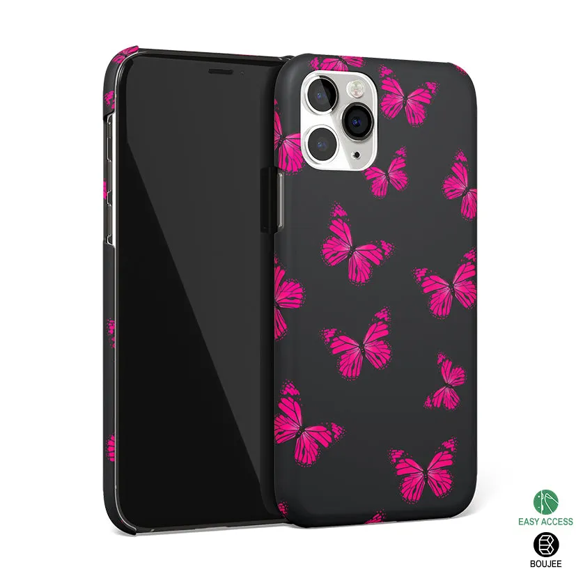 Butterfly Burst Black Phone Cover | Matte Case