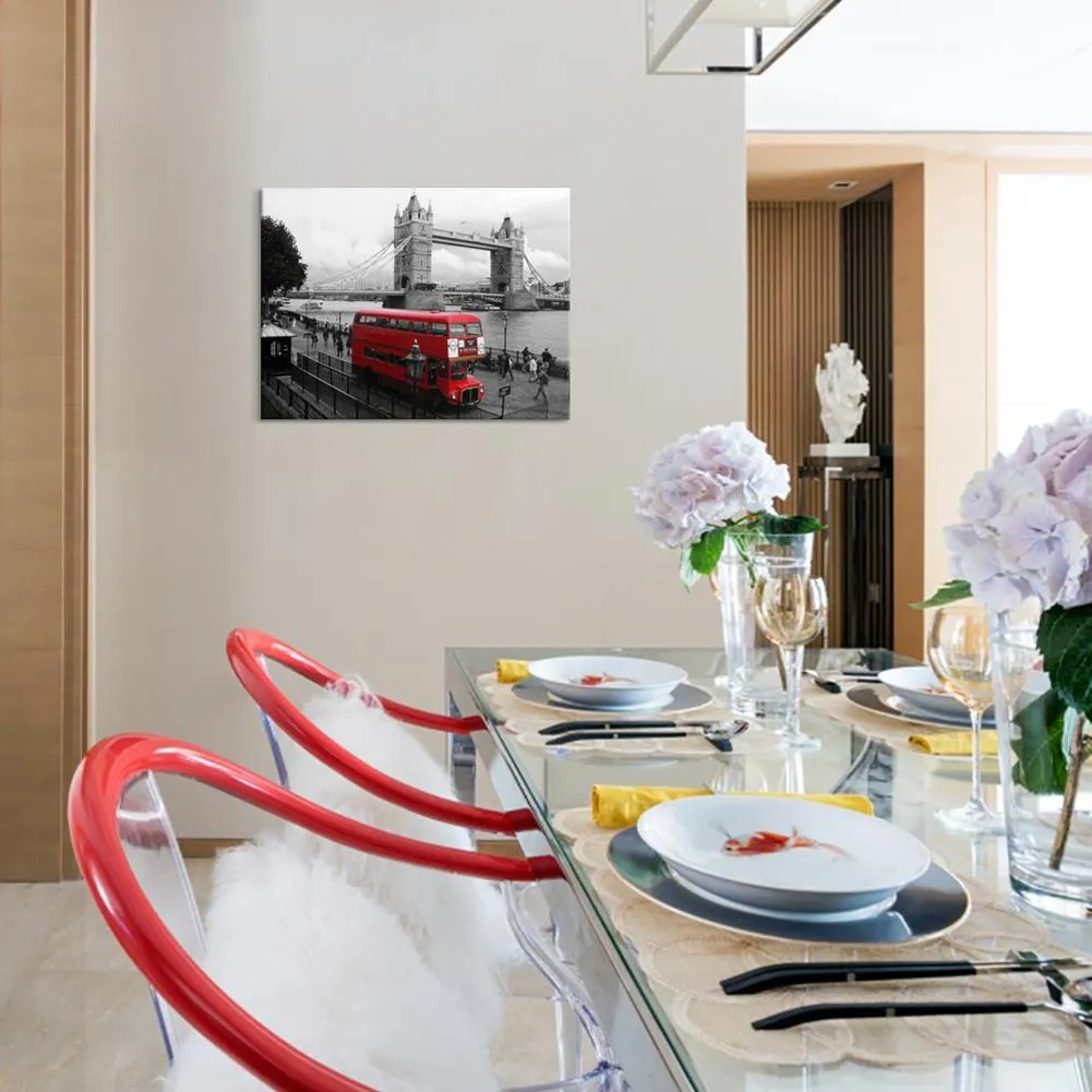 Canvas Print - City Landmark London Bridge 32x24 Inch (80x60cm)