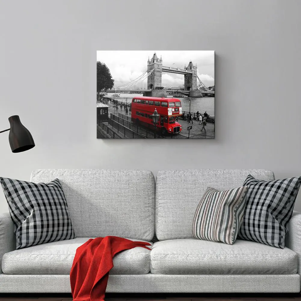 Canvas Print - City Landmark London Bridge 32x24 Inch (80x60cm)