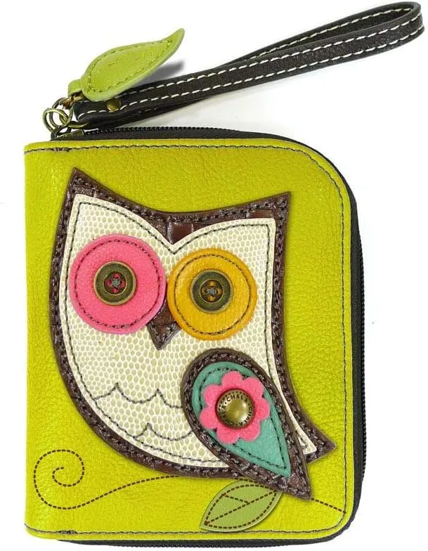 CHALA Zip Around Wallet, Wristlet, 8 Credit Card Slots, Sturdy Pu Leather