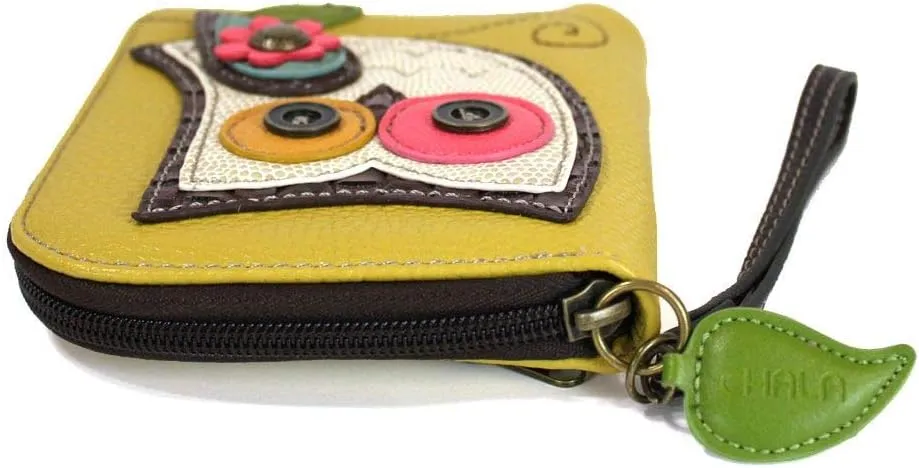 CHALA Zip Around Wallet, Wristlet, 8 Credit Card Slots, Sturdy Pu Leather