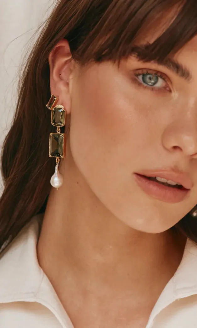 Christie Nicolaides Alice Earrings - Green