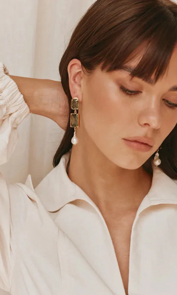Christie Nicolaides Alice Earrings - Green