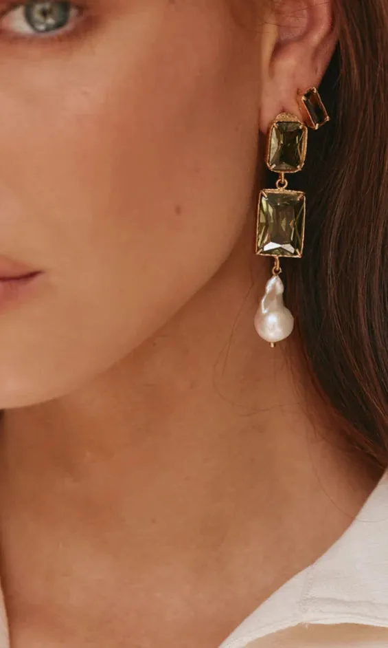 Christie Nicolaides Alice Earrings - Green