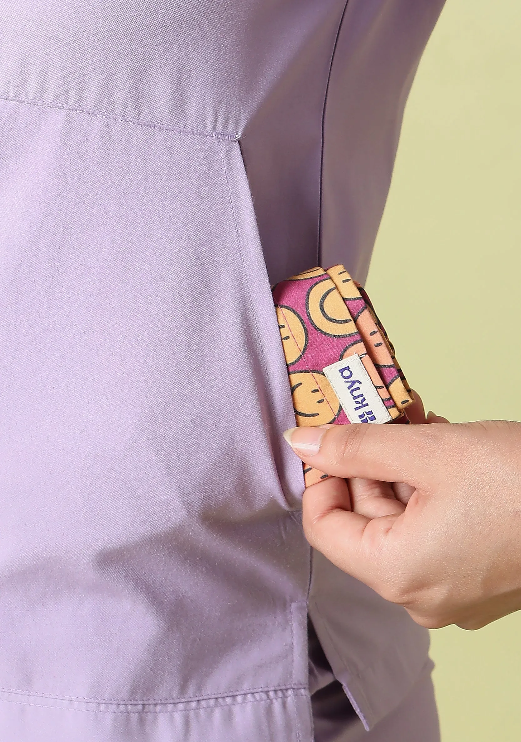 Classic Women's 5-Pocket Longsleeves (Pastel Lilac) Scrub