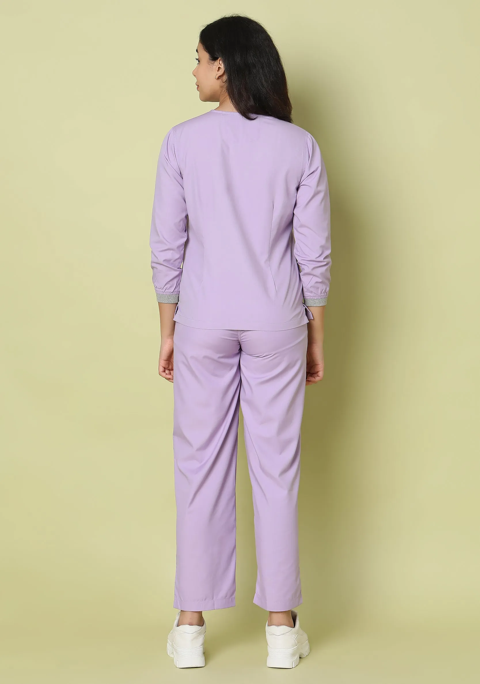 Classic Women's 5-Pocket Longsleeves (Pastel Lilac) Scrub