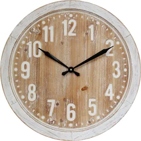 Coastal Wooden Wall Clock White 60cm