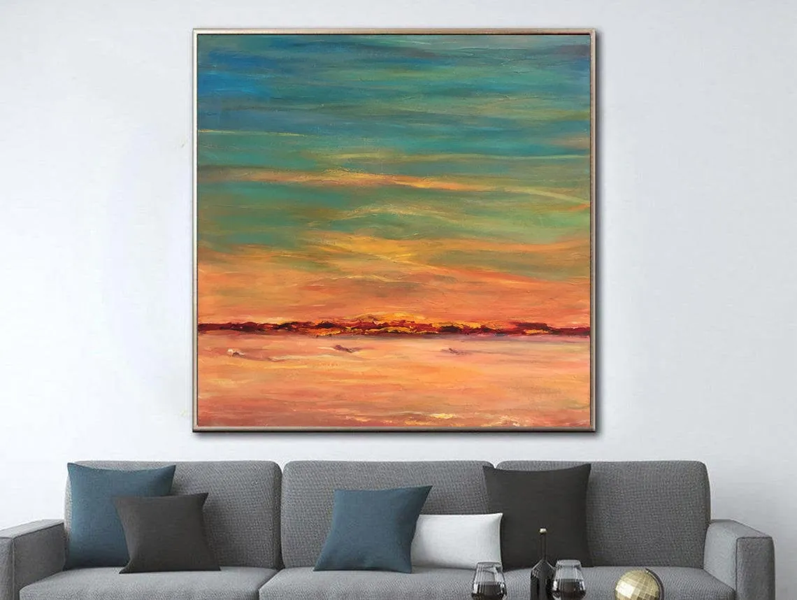Colorful Abstract Painting Landscape Art Sunset Painting Sp016