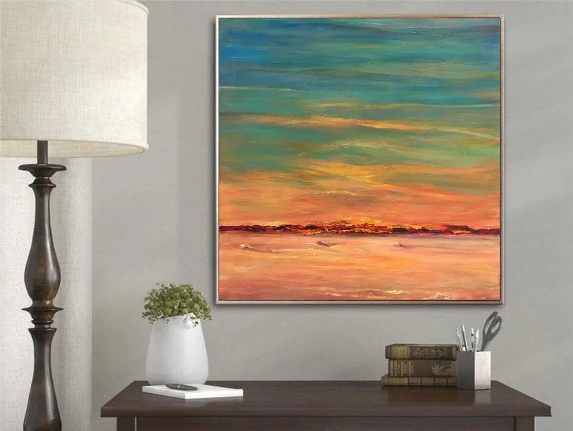 Colorful Abstract Painting Landscape Art Sunset Painting Sp016