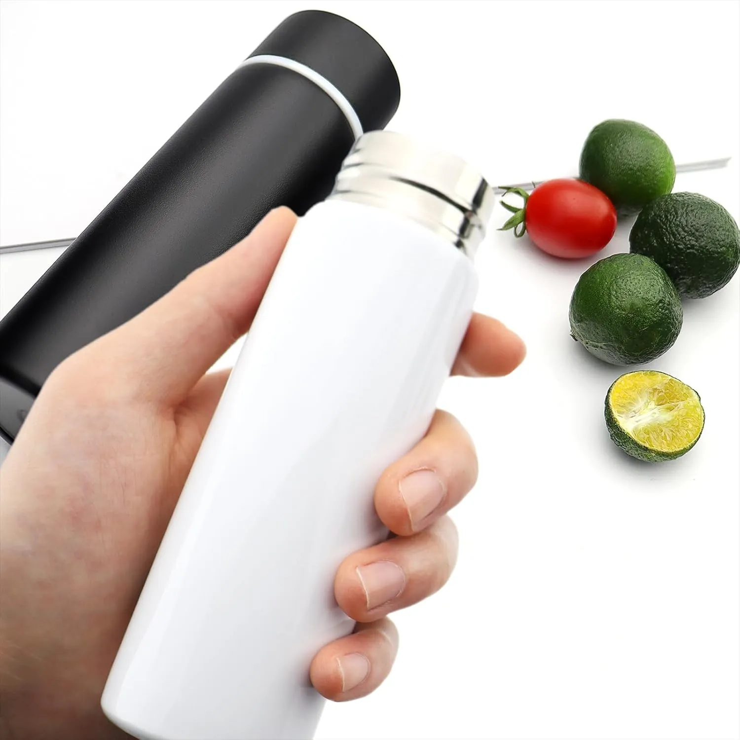 Cute Small Water Bottle, 4.4 Fl. Oz, Pack of 2, Mini Slim Flask for Kids, Portable Skinny Purse Water Bottle, Vacuum Insulated Reusable Leak Proof Stainless Steel Hydroflask Thermos