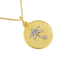 Diamond Palm Tree Design Pendant